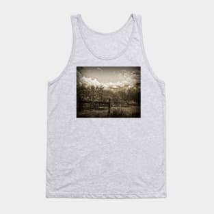 Old West Gate And Storm Clouds Tank Top